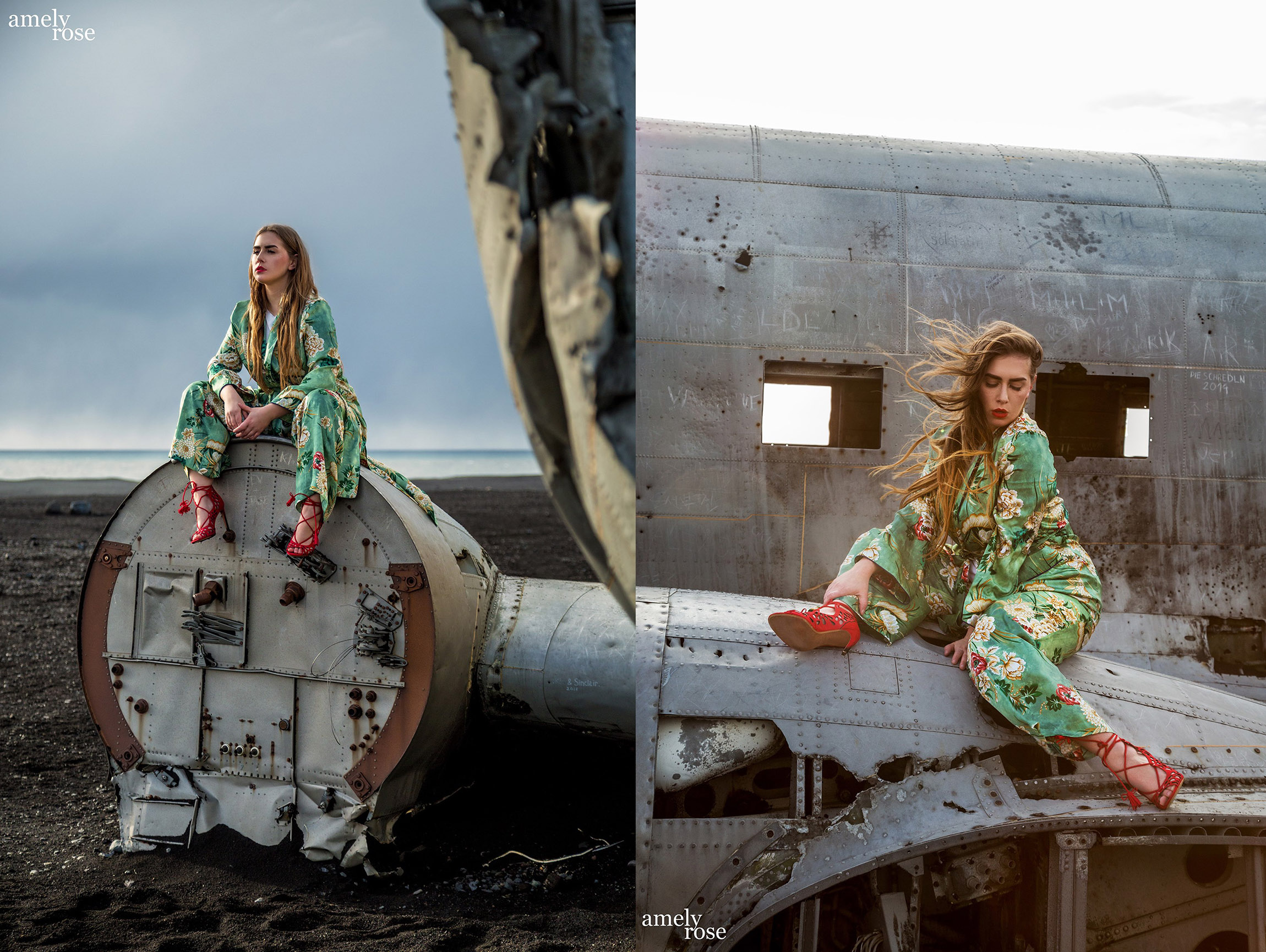 amelyrose, amely, rose, amely_rose on an airplanewrack in iceland.