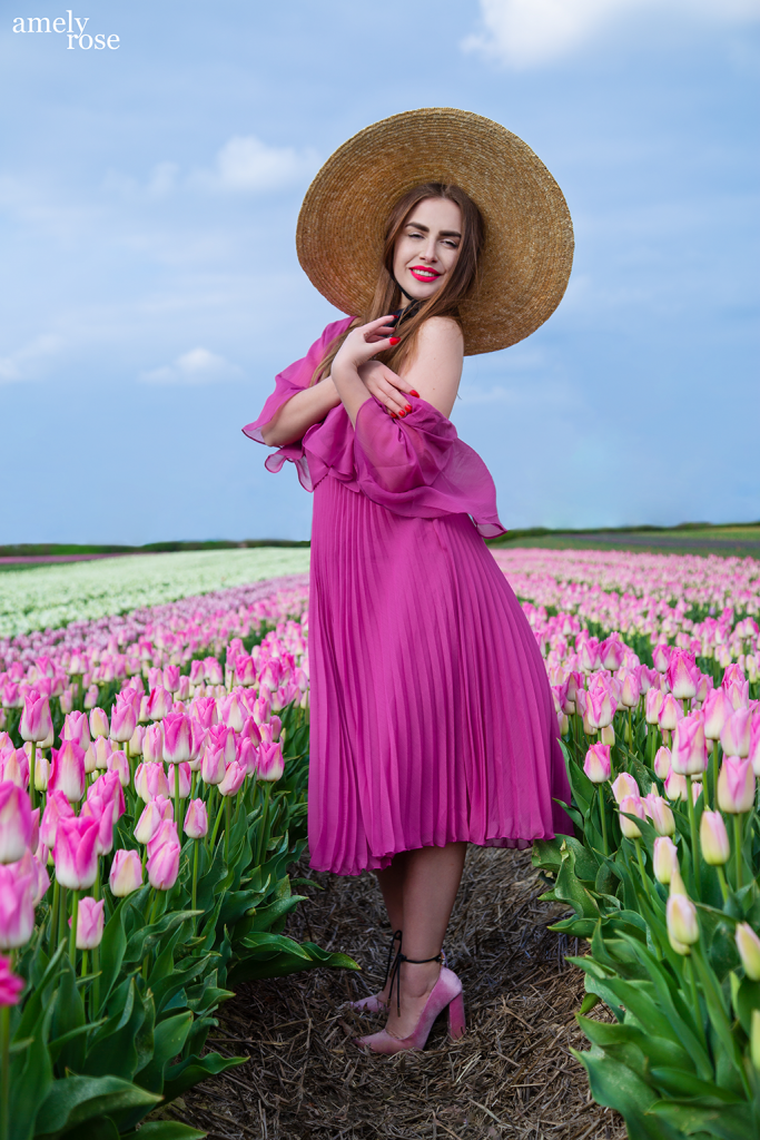 amelyrose, amely rose, amely, rose, amely_rose, tulpen, tulips, flower, field, spring, sommerlook, pink dress, 