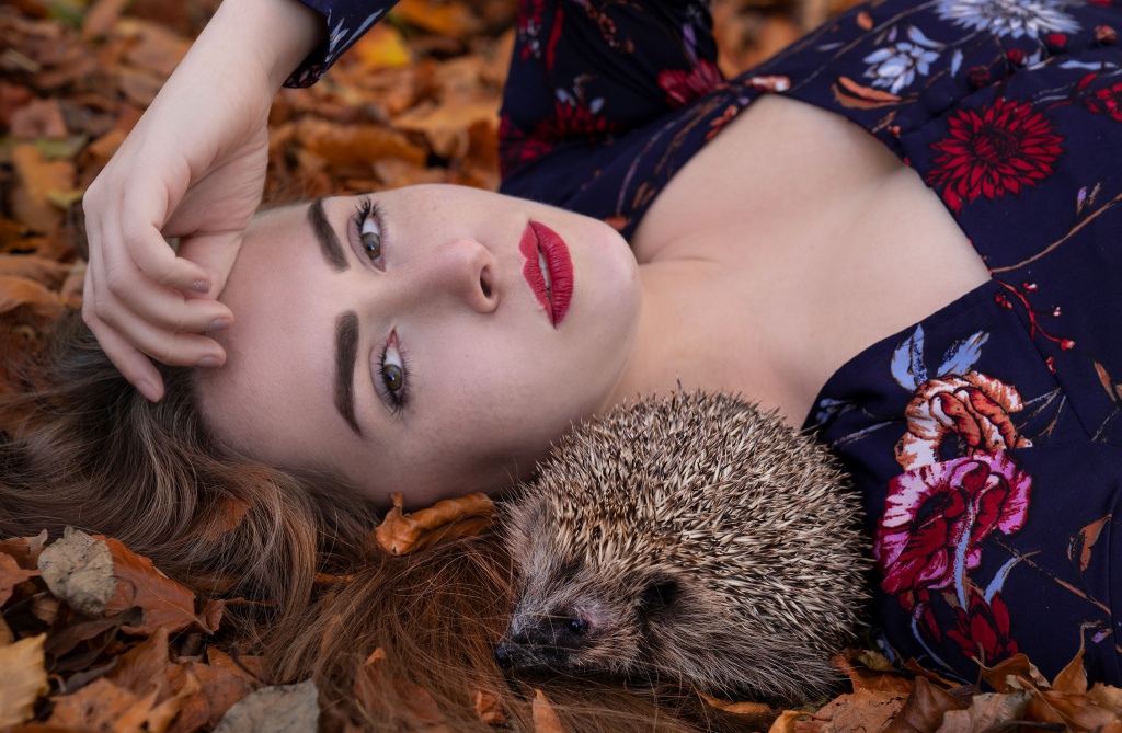 autumn, autumnlook, autumnfashion, autumnportrait, portrait, pet, petportrait, pet portrait, igel, hedgehog, sonic, autumndress, amelyrose, amely rose, amely_rose, herbst, herbstmode, autumnfashion, autumn fashion, 